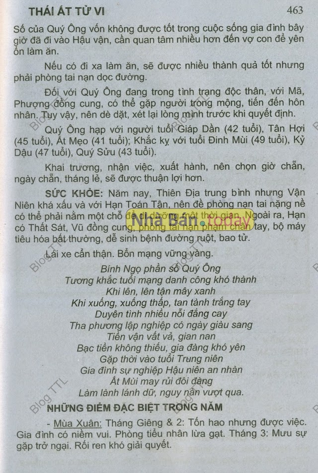 TỬ VI TUỔI BÍNH NGỌ 1966