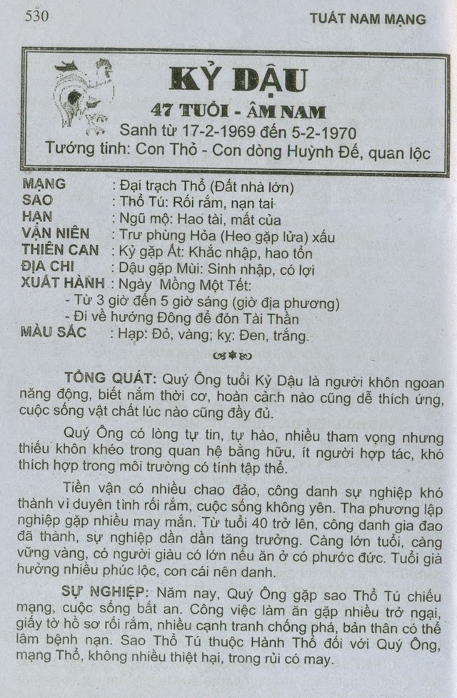 KỸ DẬU 1969