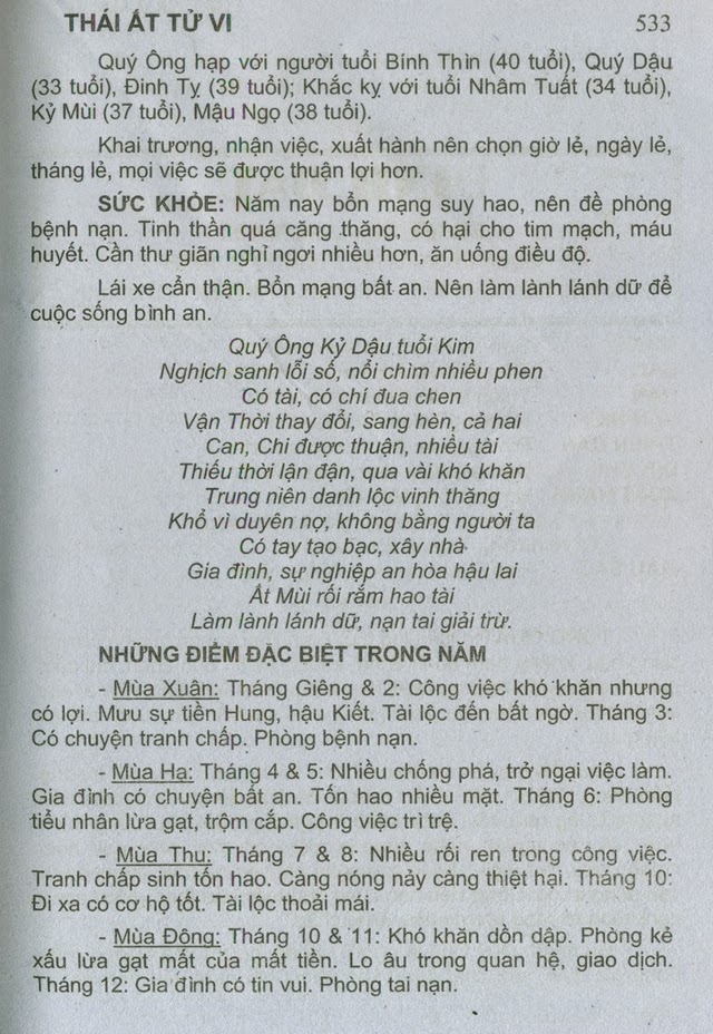TỬ VI TUỔI KỸ DẬU 1969 NĂM 2015