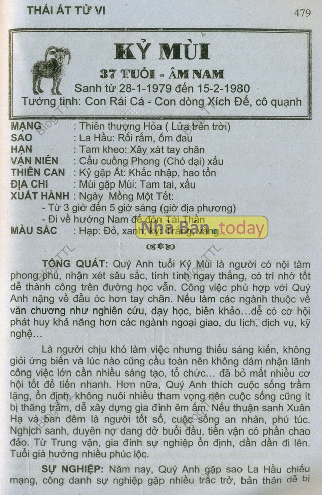 KỸ MÙI 1979